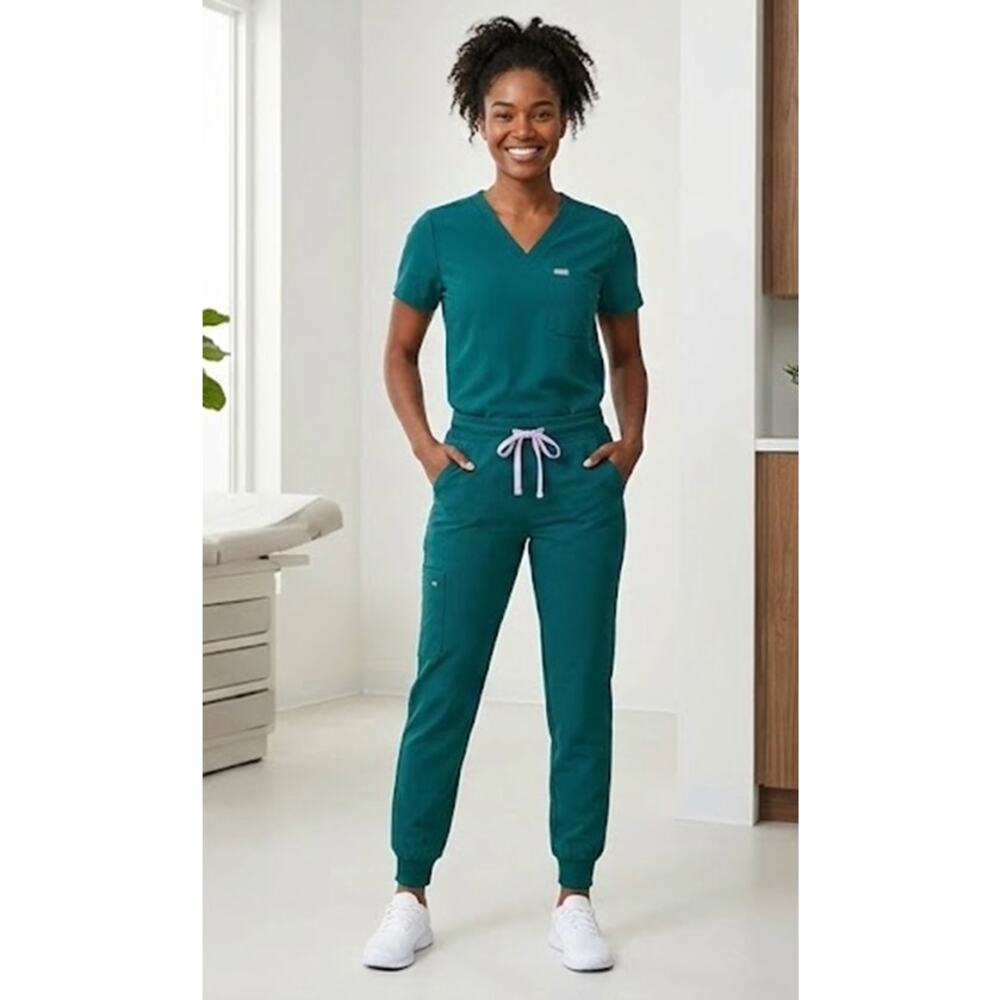 FIGS Hydrogreen Zamora Jogger Scrub Pants 4XLR Regular Lilac Drawstring